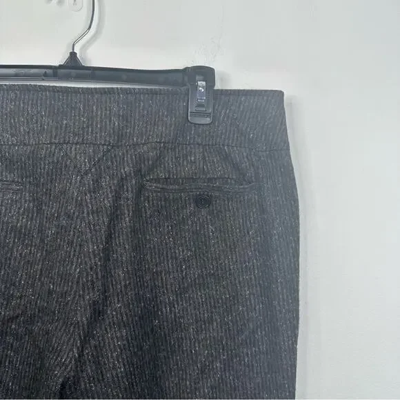Veronica Beard Size 10 Dark Gray Donegal Tweed Wool Silk Blend Pants Slacks